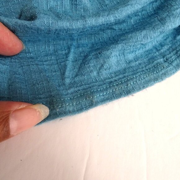 Love In Blue Beach Cover Up Jacket Women Size 3XL Drawstring Waist Short Sleeve - Picture 10 of 10